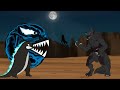 Godzilla vs Shin Godzilla - PAC-MAN:  Werewolves Attack | Godzilla Cartoon Funny