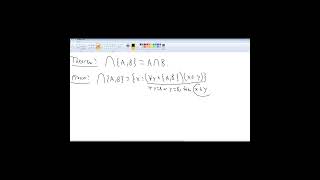 Set Theory Proof Speedrun: Arbitrary Intersection of {A,B} #maths #proof #settheory #mathematics