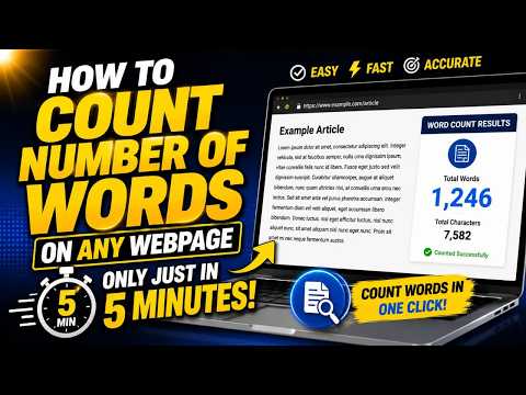 How to count number of words on any webpage only just in 5 minutes?