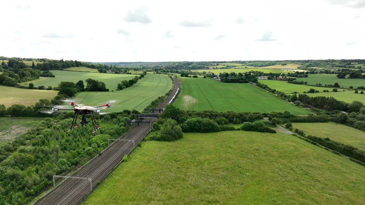 Rail Corridor Monitoring & Inspections - AIR8 Drone with Phase One 100Mpix Sensor