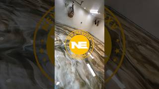 High-end Houston garage upgraded with a rich brown metallic epoxy floor