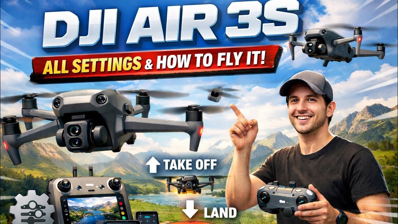 Dji Air 3s all settings and how to fly it!!      