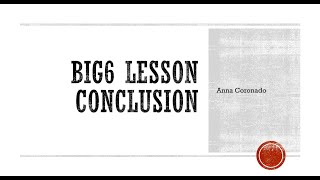 Big6 Lesson Conclusion