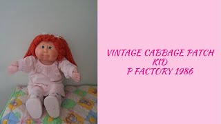 Adult Doll Collector Vintage Cabbage Patch Kid P Factory 1986 Head Mold #16