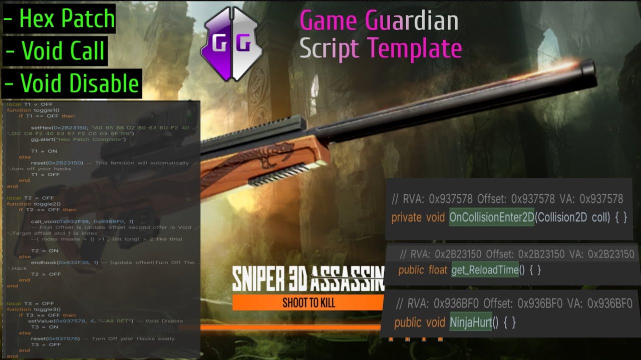 Game Guardian Script Template: Hex Patch + Void Offset Calls And Void ...