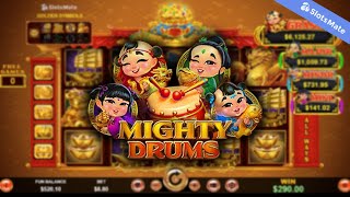 Mighty Drums Slot by RTG Gameplay (Desktop View)
