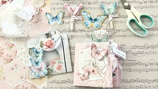 DT Project | Mini Flip Book, Vellum Pocket, Embellies | Simply Butterflies &amp; Bees @ShabbyArtBoutique