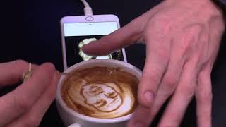 Michael Breach - Bob Marley latte art with a toothpick