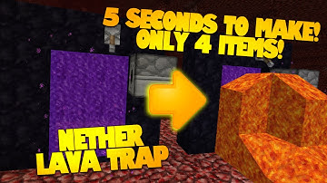 Minecraft Redstone | Nether Portal Lava Trap | Kills INSTANTLY (Minecraft Redstone Creations)