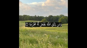 ومن يتق الله يجعل له مخرجا ويرزقك من حيث لا يحتسب. ماتيسر من سورة الطلاق بصوت الشيخ سعد الغامدي.