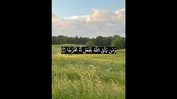 ومن يتق الله يجعل له مخرجا ويرزقك من حيث لا يحتسب. ماتيسر من سورة الطلاق بصوت الشيخ سعد الغامدي.