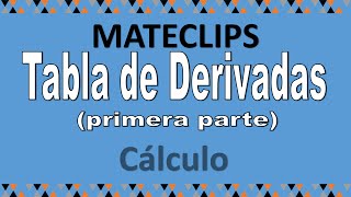 Tabla de derivadas I