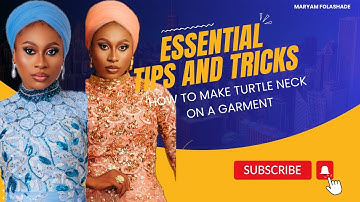 How to make turtle neck on a garment. Pattern & Sewing. #turtlenecktutorial