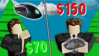 $70 VS $150 MOUSE (Roblox Bedwars)