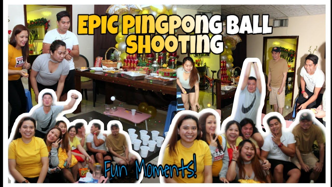 Epic Ping Pong Ball Shooting in Cup Fun Moments Pingpong Game YouTube