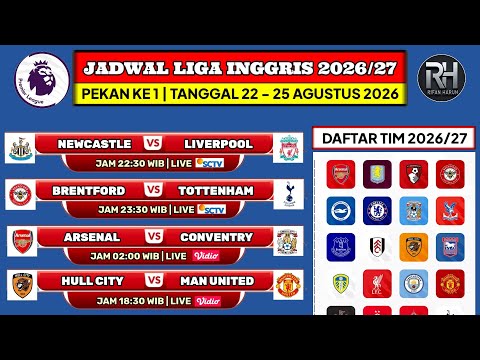 ATM x idrpoker - Jadwal Liga Inggris Malam ini Live Sctv~NEWCASTLE VS LIVERPOOL~Siaran Langsung Premier League Pekan1