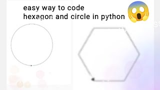 Easy way to code hexagon and circle in python| Jk kids corner
