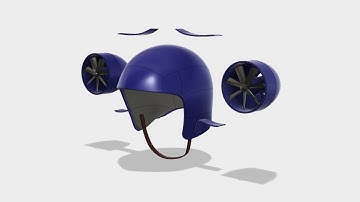 Fusion 360 - Helmet coupled to wind turbin