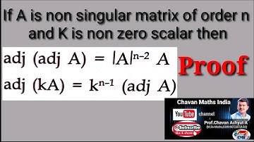 Non singular Matrix theorem | Invertible Matrix theorem | Proof @chavanmathsindia