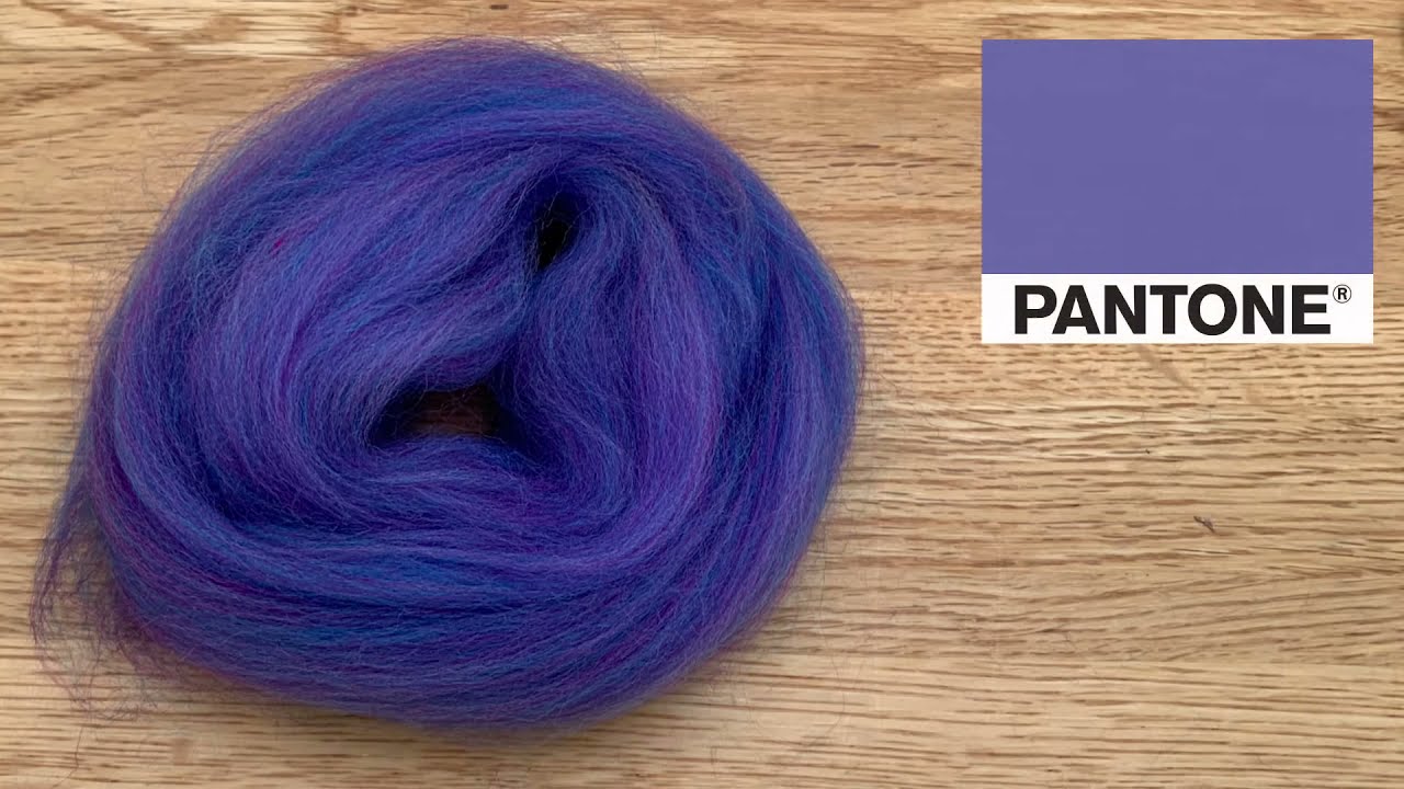 Making a wool blend of ‘Very Peri’ - Pantone’s colour of the year for 2022 using CMYK values