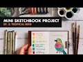 painting a tropical bird with summery inks · mini sketchbook project ep. 3