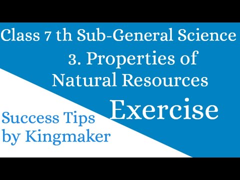 Class 7 th Sub-General Science 3. Properties of Natural Resources ...