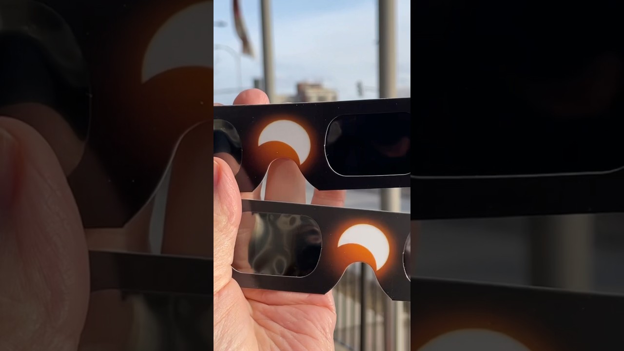 СОЛНЕЧНОЕ ЗАТМЕНИЕ 2024 APRIL 8, 🌒SOLAR ECLIPSE MONTRÉAL FREE 🕶️GLASSES AT LIBRARIES