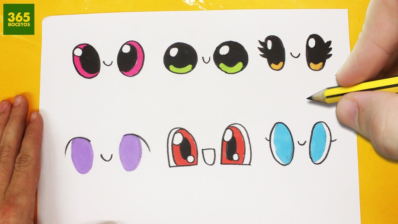 COMO DIBUJAR OJOS KAWAII PASO A PASO - dibujos kawaii faciles - How to draw eye - thptnganamst.edu.vn