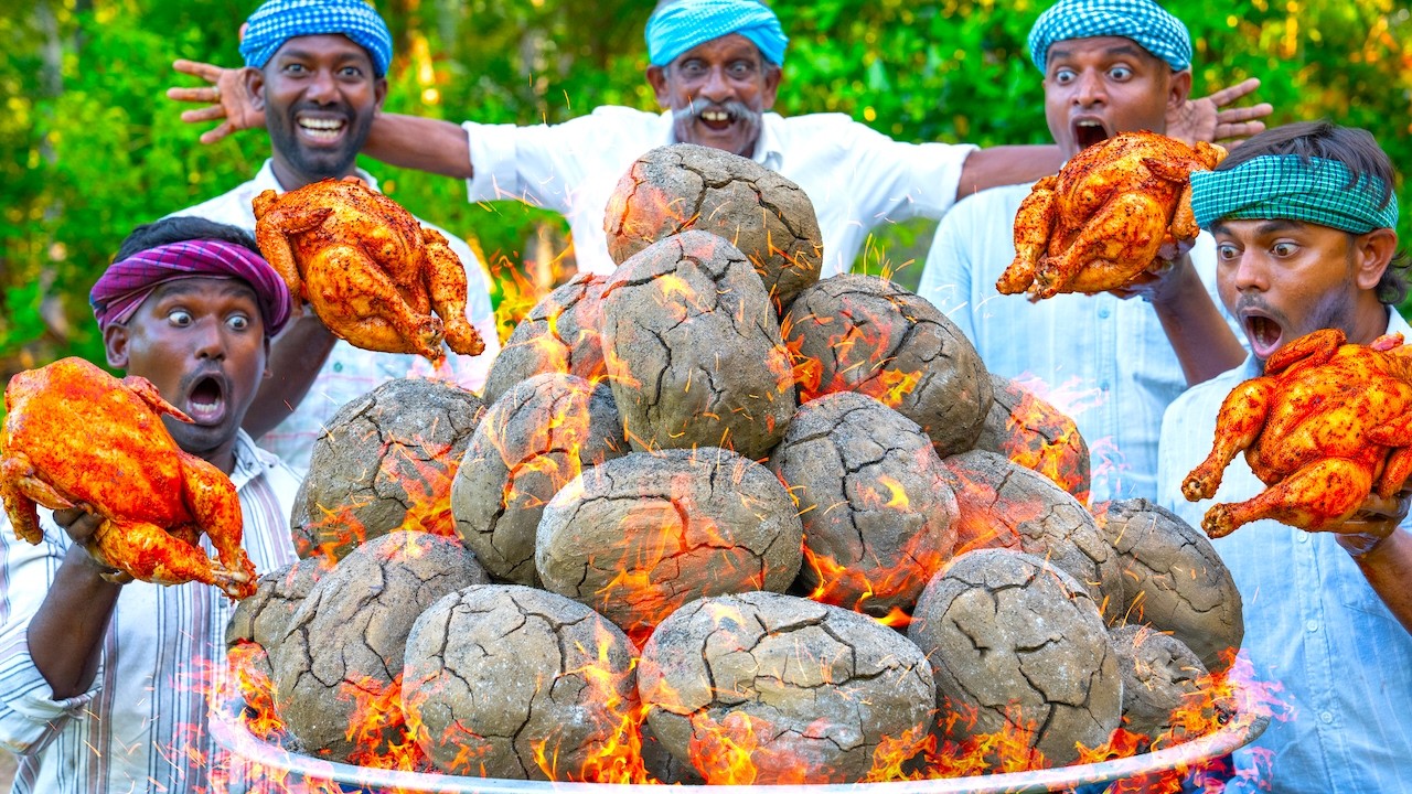 MUD CHICKEN | Whole Chicken Buried in Clay | Traditional Cooking Technique | Rustic Village Recipe
