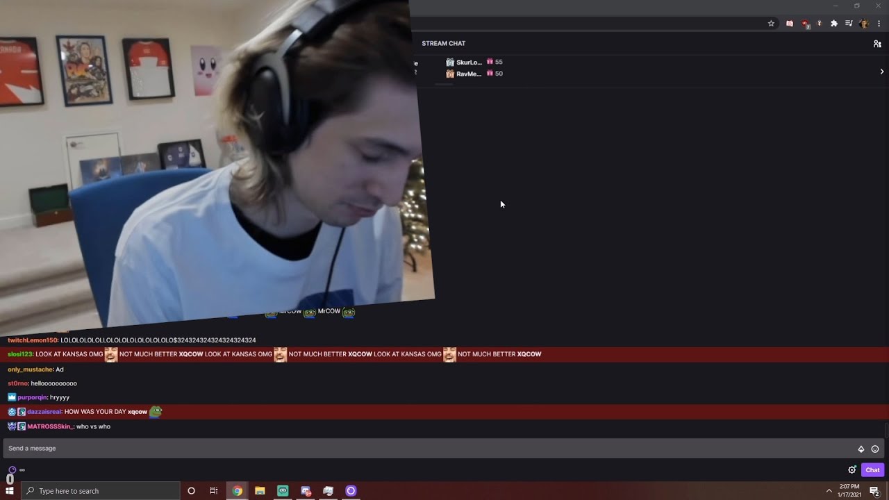 xQc having a seizure or something
