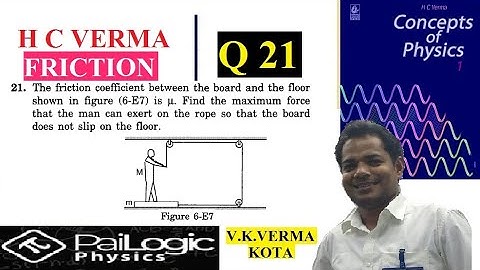 HC VERMA | FRICTION | chapter 6 | Q 21.The friction coefficient between the board and the floor show