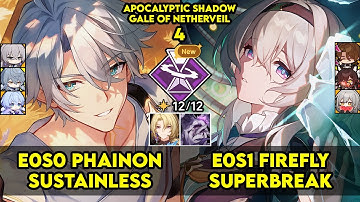 Apocalyptic Shadow 4 | E0S0 Phainon & E0S1 Firefly | Apoc 4 | HSR
