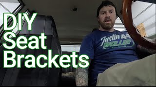 Custom bucket seat brackets. Datsun 510 Wagon Build!