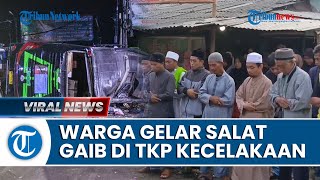 Warga Gelar Salat Gaib dan Tabur Bunga di Dekat Puing-puing Bus Kecelakaan Maut Ciater