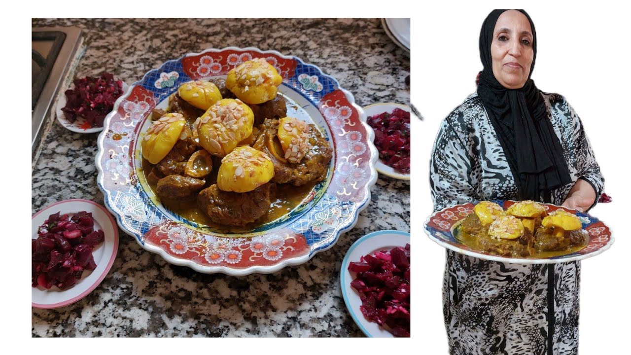 طاجين اللحم بالسفرجل معسل بالمرق خاتره كيجي لذيذ متشبعوش منو