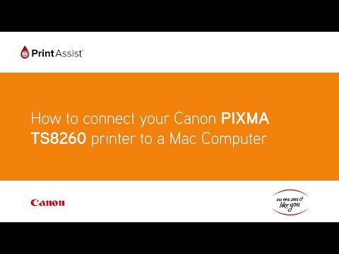 How to connect the Canon PIXMA HOME TS8260 to your Apple Mac device