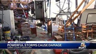 Strong Grant County storms damage homes and collapse barn, trapping family inside