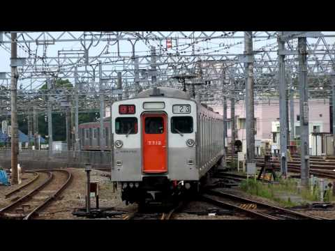 【HD】 相鉄7000系7712F(23運行) かしわ台駅2番線から車両センターへ入庫