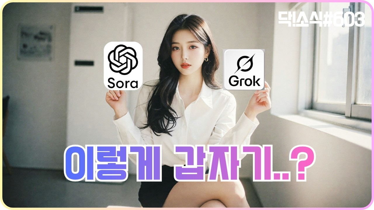 그록 무료 생성 제한 분위기 관련 유튜브 영상 썸네일