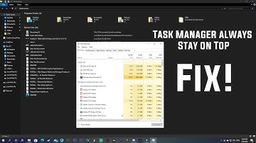 Windows 10 Professional Tips : How to Set Task manager Always On Top