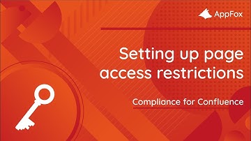 Setup Confluence Page Access Restrictions in Compliance Cloud | Compliance for Confluence