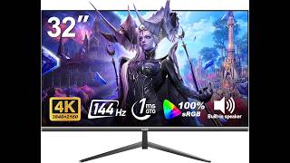 Gawfolk 32” 4K 144Hz Gaming Monitor Review 🔥 1ms IPS Display Best Budget 4K Gaming Screen 2026
