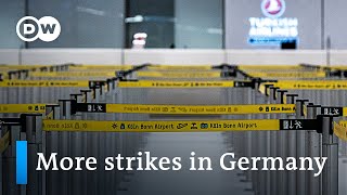 Grounded flights all over Germany due to security staff on strike | DW News