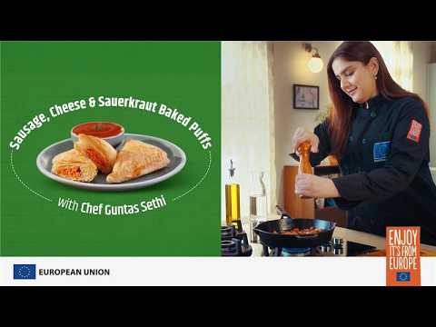 Nostalgic Favourites with EU Tadka | Sausage, cheese & sauerkraut puff recipe with Chef Guntas | Ep1