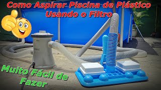 Como Aspirar Piscina de Plástico - Aspirar Piscina Sem Jogar Água Fora - Como Limpar Piscina - FVM