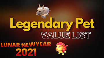 All Legandary Pet Value List All Legandary Pet Value List