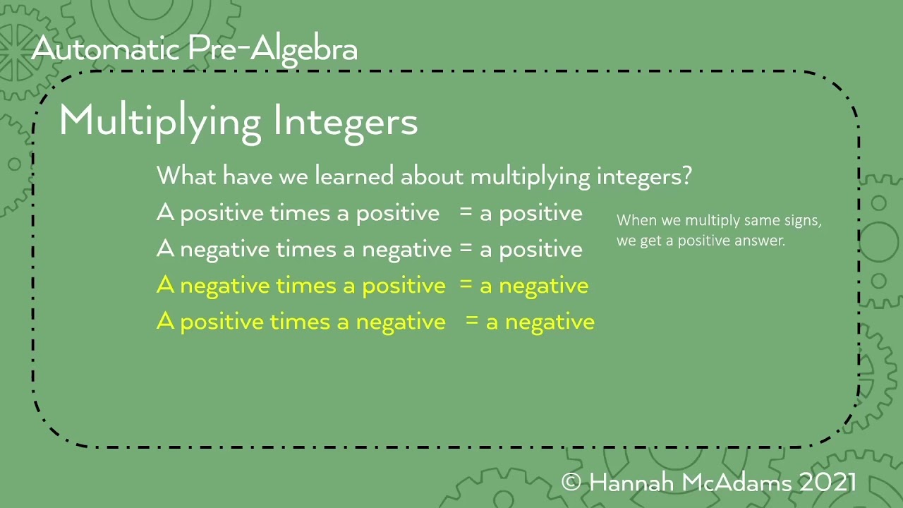 Why Does a Negative Times a Negative Equal a Positive? - YouTube