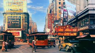 New York in the 1920s in color [60fps, Remastered] w\/sound design added