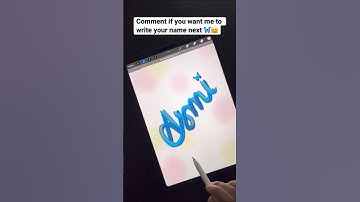 🦋Procreate Tutorial:Name Calligraphy on request 🤗🦋 #shorts #procreate #tutorial #shortvideo