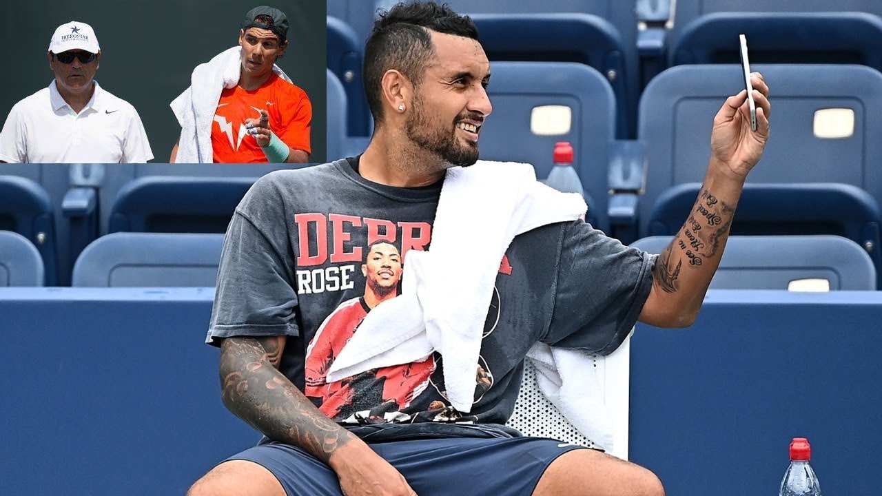 🗽 KYRGIOS practice with Jack SOCK 🎾 US OPEN 🍏 ft. Toni NADAL & NK's GF